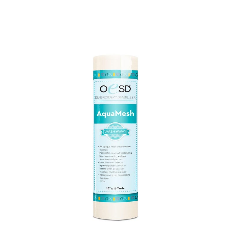 OESD AquaMesh Wash Away Water Soluble Embroidery Stabilizer 10" x 10 Yd Roll - Image 1